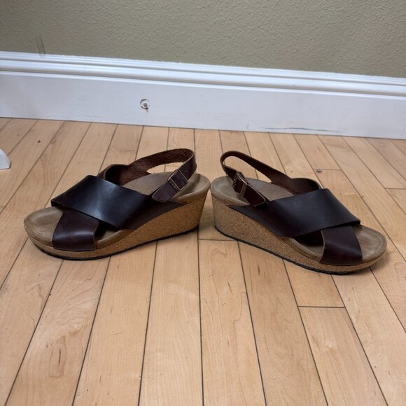 Birkenstock Papillio sandals Samira wedge Brown Size 38 - Picture 7 of 10